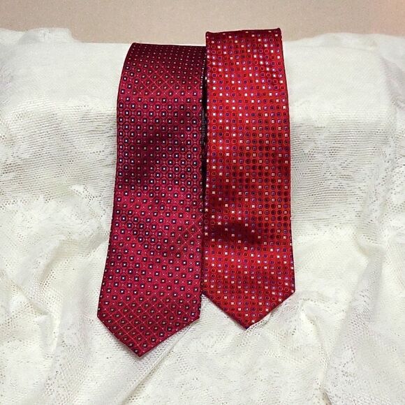 Saddlebred Lot of Two Silk Red Ties‎ - Picture 1 of 7